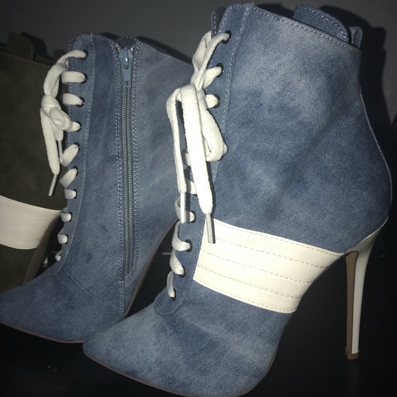 Denim racer heels - Picture 1 of 2